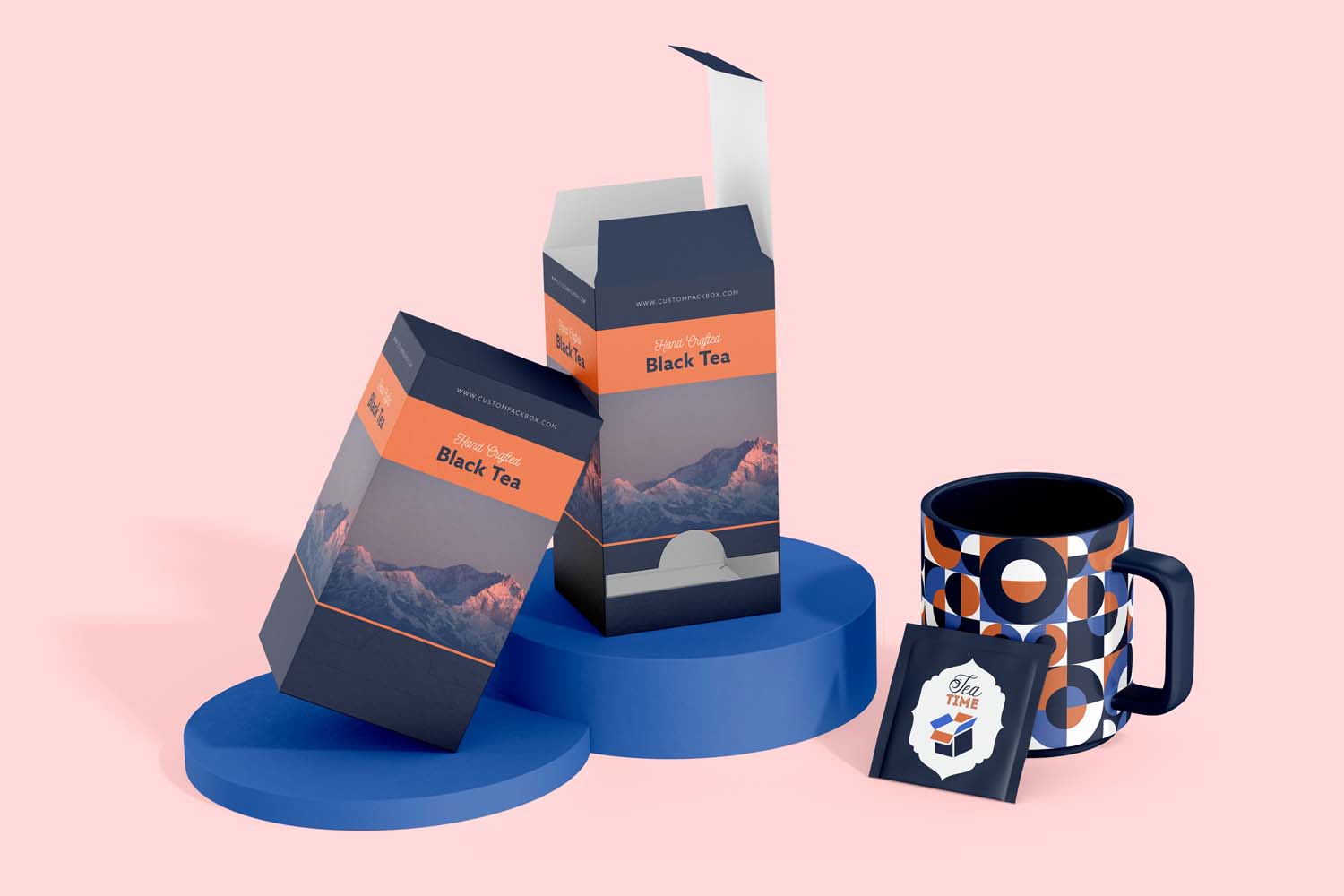 Custom Logo Tea Cup Gift Set Packaging Box