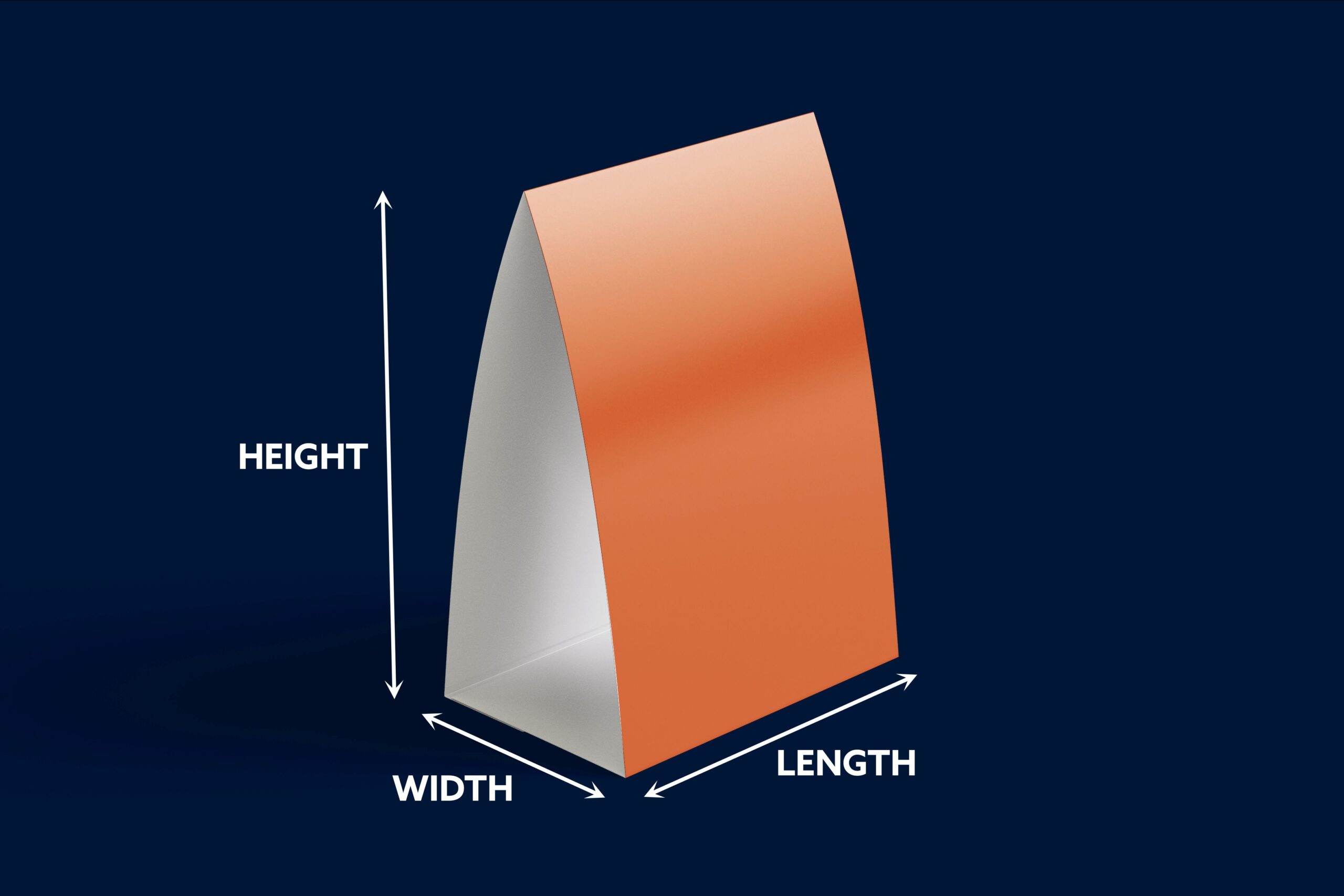 how to measure a table tent